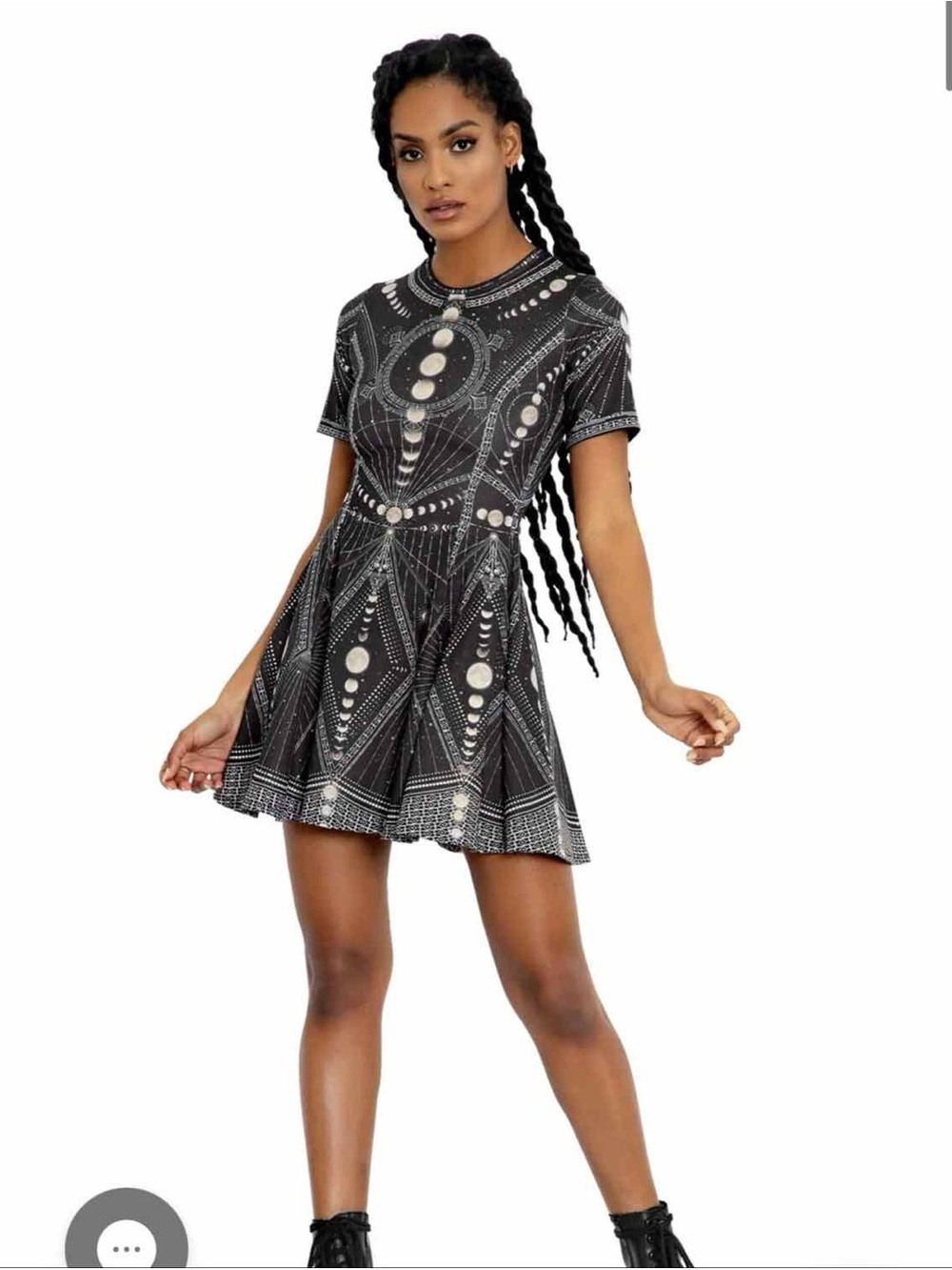 BlackMilk Moon Phase Evil Tee Dress - S
